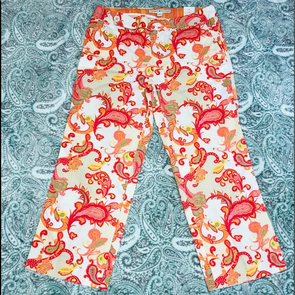 NWT Tommy Hilfiger Floral Wide Leg Pants - Picture 5 of 9